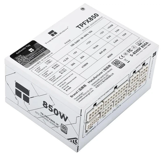 Блок живлення Thermalright SFX 850W 80+ Platinum White (TR-TPFX850