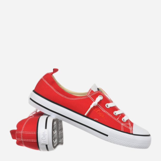 Жіночі кеди низькі Lee Cooper LCW-25-02-3298L 38 24.8 см Червоні (5904292158973) - зображення 4