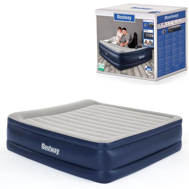Надувне двомісне ліжко з вбудованим електронасосом Bestway, 193 x 203 x 56 см, (67692) - зображення 5