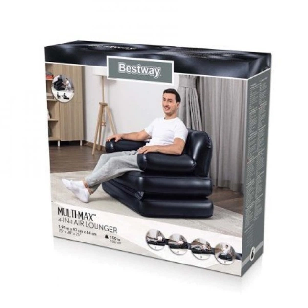 Надувне крісло-трансформер Bestway, 191 х 97 х 64 см, Чорне (75114) - Фото 11 Надувне крісло-трансформер Bestway, 191 х 97 х 64 см, Чорне (75114) - зображення 11