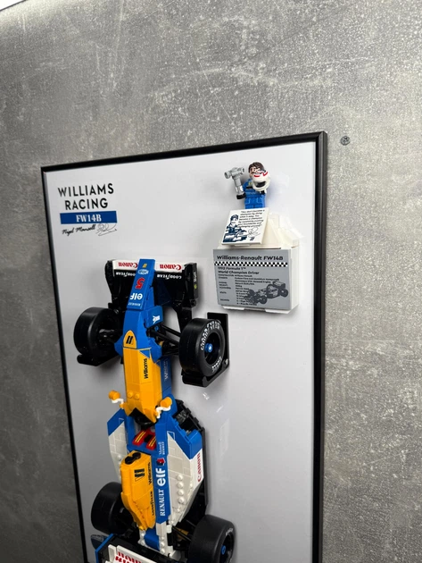 Арт Держатель Рамка на Стену 50x30 см. для Вашего Конструктора Icons Williams Racing FW14B Nigel Mansell Найджел Менселл (10353) с дополнительным креплением для мини-фигурки - Фото 8 Арт Держатель Рамка на Стену 50x30 см. для Вашего Конструктора Icons Williams Racing FW14B Nigel Mansell Найджел Менселл (10353) с дополнительным креплением для мини-фигурки - изображение 8