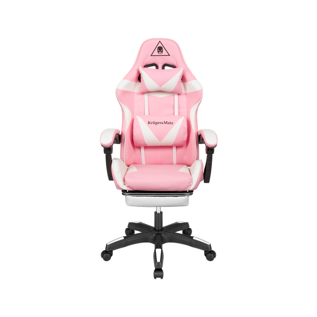 Ігрове Геймерське Крісло Kruger&Matz GX-150 біло-рожевий KM0790-P - изображение 3