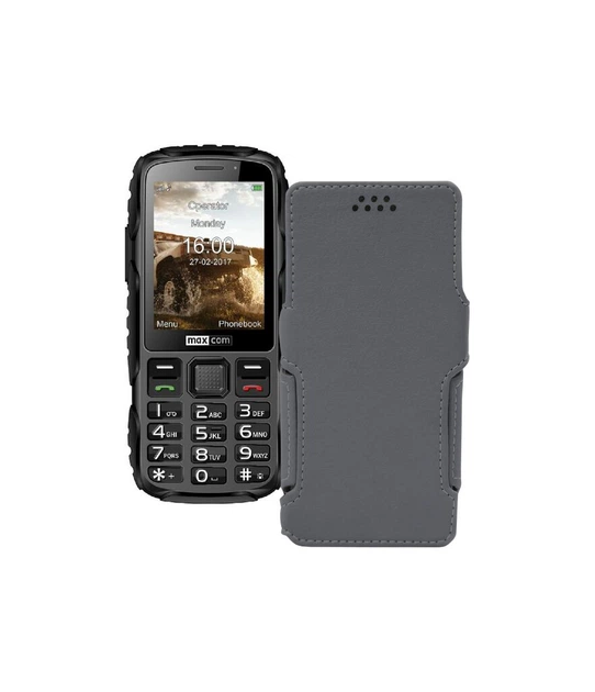 Чохол-книжка з екошкіри для телефону Maxcom MM920 Сірий - Фото 1 Чохол-книжка з екошкіри для телефону Maxcom MM920 Сірий - изображение 1