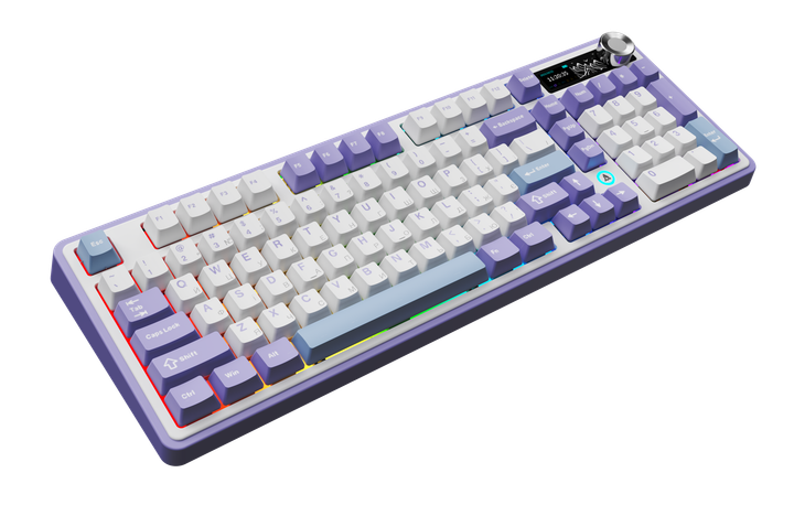 Клавиатура беспроводная Ajazz AK980 Clear Sky Switch Purple (AK980