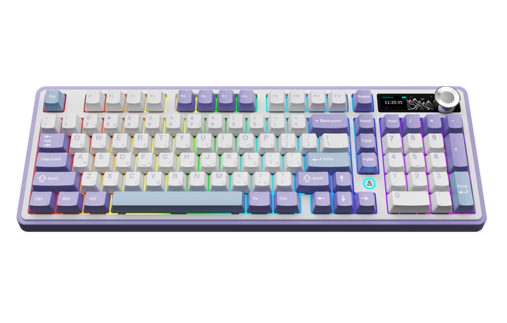 Клавиатура беспроводная Ajazz AK980 Clear Sky Switch Purple (AK980
