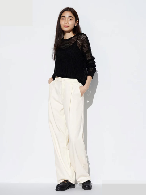 Джинсы Трубы женские Uniqlo 628023684 XL Молочные (1159826953) 