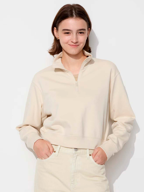 Акція на Світшот жіночий Uniqlo 530805667 S Бежевий від Rozetka