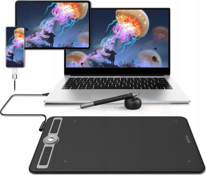 Tablet graficzny Bosto T1060 Black (6972288300131) - obraz 8