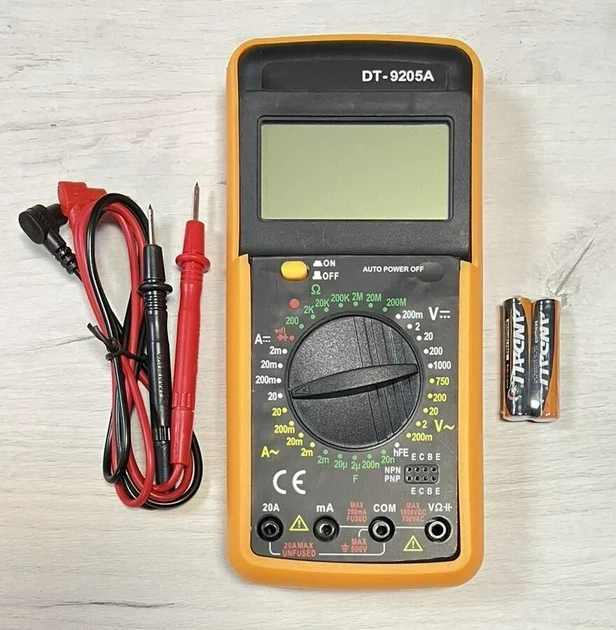 Цифровий мультиметр DT-9205A — тестер dt9205a - зображення 3