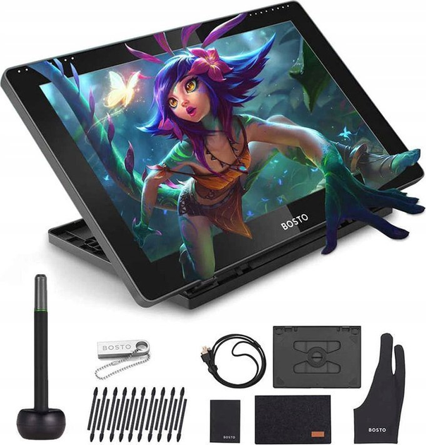Tablet graficzny Bosto BT-16HDK Black (6972288300155) - obraz 9