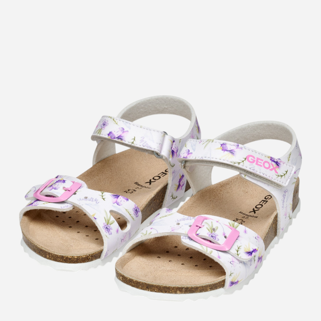 Sandały dziecięce dla dziewczynki Geox J Adriel Girl J028MC00004-C0761 30 Białe (8058192213915) - obraz 5