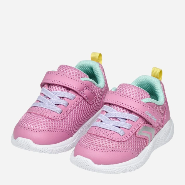 Sneakersy dzięcięce dla dziewczynki na rzepy Geox B Sprintye Girl B454TD01454-CE83B 24 Różowe (8058192160493) - obraz 5