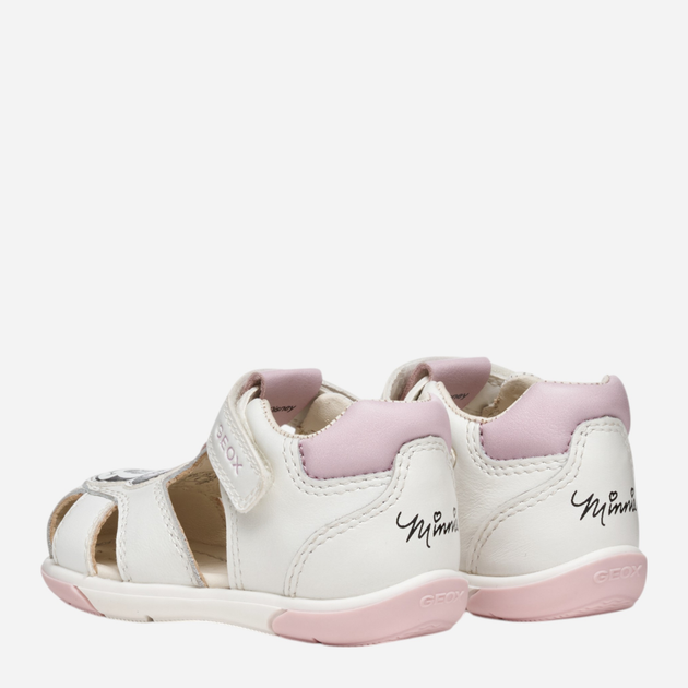 Sandały dziecięce dla dziewczynki skórzane Geox B Sandal Zapito Girl B556FE08554-C0406 24 Białe (8058192265860) - obraz 4