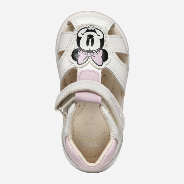 Sandały dziecięce dla dziewczynki skórzane Geox B Sandal Zapito Girl B556FE08554-C0406 24 Białe (8058192265860) - obraz 8