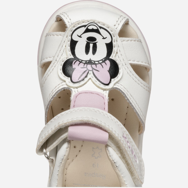 Sandały dziecięce dla dziewczynki skórzane Geox B Sandal Zapito Girl B556FE08554-C0406 25 Białe (8058192265877) - obraz 10