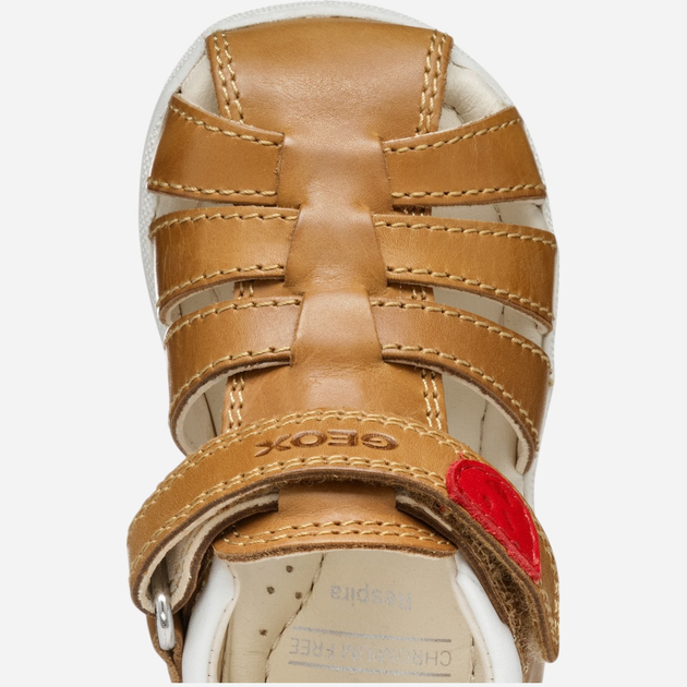 Дитячі шкіряні сандалії для хлопчика Geox B Sandal Macchia Boy B254VA0CL54-CT61Z 23 Коричневі (8058192180088) - зображення 10