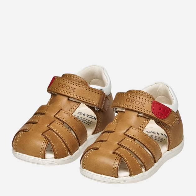 Дитячі шкіряні сандалії для хлопчика Geox B Sandal Macchia Boy B254VA0CL54-CT61Z 24 Коричневі (8058192180095) - зображення 5