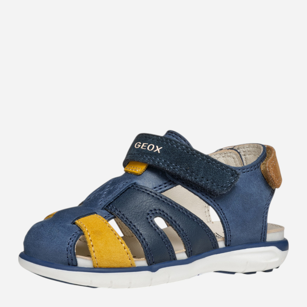 Sandały chłopięce skórzane Geox B Sandal Delhi Boy B354LA0CL22-C4P2G 25 Granatowe (8058192264122) - obraz 3