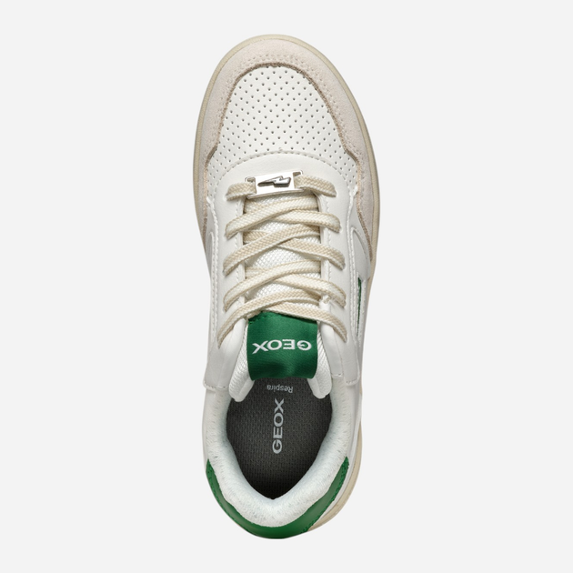 Підліткові кеди для хлопчика Geox J Washiba Boy J55LQD05422-C0547 38 Білі (8058192232411) - зображення 8