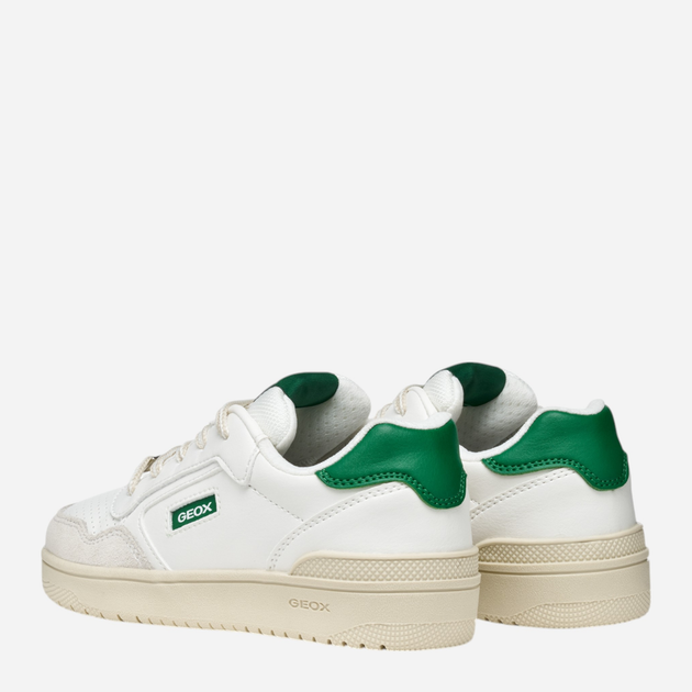 Підліткові кеди для хлопчика Geox J Washiba Boy J55LQD05422-C0547 40 Білі (8058192232435) - зображення 4