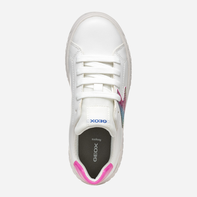 Дитячі кеди для дівчинки Geox J Mikiroshi Girl J45DVA0BCQD-C0653 31 Білі (8058192113888) - зображення 5