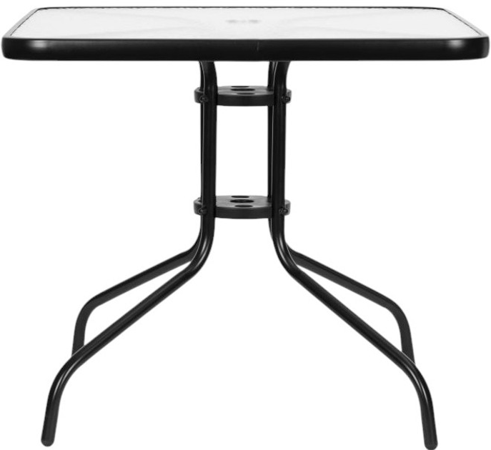 Stolik ogrodowy z otworem na parasol 80 x 80 cm ModernHome by Multistore (5905817004867) - obraz 5