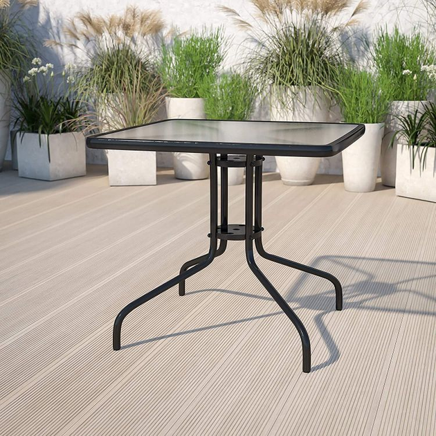 Stolik ogrodowy z otworem na parasol 80 x 80 cm ModernHome by Multistore (5905817004867) - obraz 7
