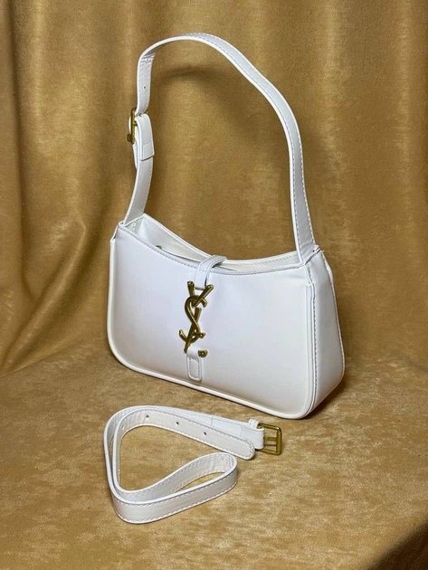 ホワイトYSLショルダーバッグ Женская сумка трендовая Клатч Ysl S Ив Сен Лоран Белая
