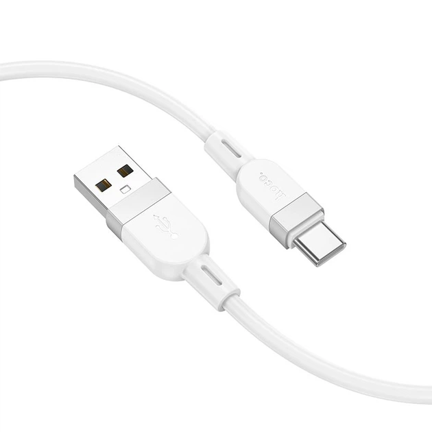 Кабель Hoco Type-C Energy silicone charging data cable X109 |1m, 3A| білий - Фото 1 Кабель Hoco Type-C Energy silicone charging data cable X109 |1m, 3A| білий - зображення 1