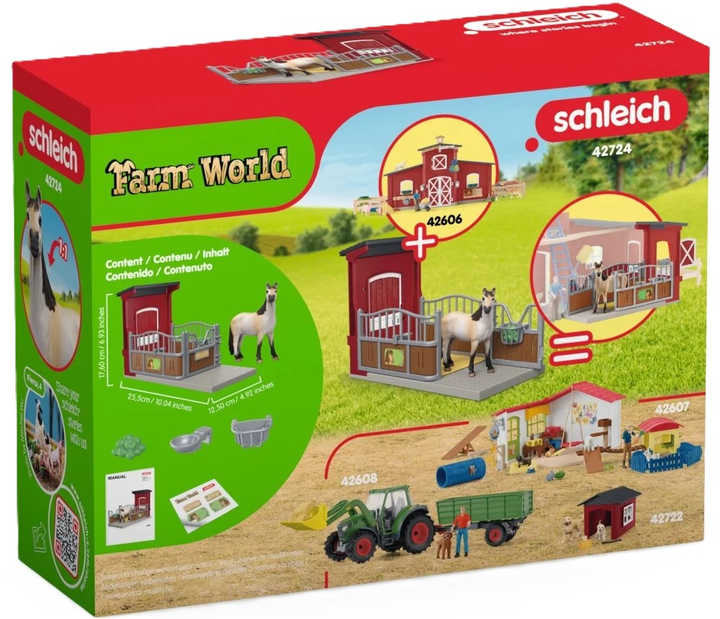 Ігровий набір Schleich Farm World Коробка для поні з кобилою мустангом 42724 (4069111003054)  - зображення 3