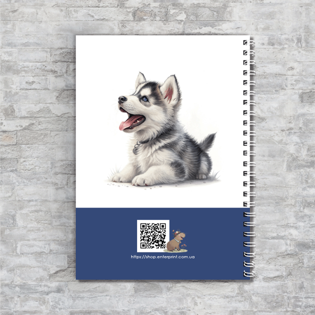 Блокнот Хаскі А5 на пружині 50 чистих аркушів папір 80 г/м² ENTERSTORE (art. NTB-2535-HSKa5) - Фото 2 Блокнот Хаскі А5 на пружині 50 чистих аркушів папір 80 г/м² ENTERSTORE (art. NTB-2535-HSKa5) - зображення 2