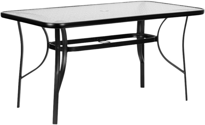 Stół ogrodowy z otworem na parasol 120 x 70 cm ModernHome by Multistore (5905817004836) - obraz 4