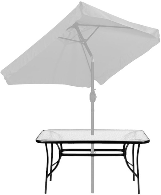 Stół ogrodowy z otworem na parasol 120 x 70 cm ModernHome by Multistore (5905817004836) - obraz 6
