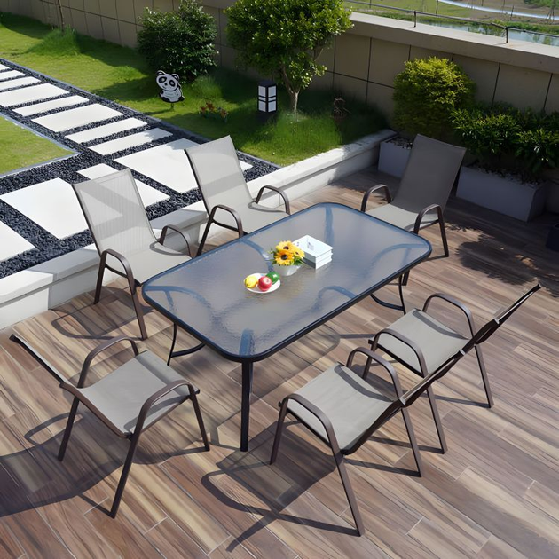 Stół ogrodowy z otworem na parasol 120 x 70 cm ModernHome by Multistore (5905817004836) - obraz 8