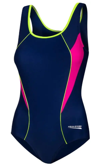 Купальник закритий для жінок Aqua Speed KATE 413-42-49 темно-синій, рожевий, жовтий флуор 42 (XL) (413-49) 42 (XL) - Фото 1 Купальник закритий для жінок Aqua Speed KATE 413-42-49 темно-синій, рожевий, жовтий флуор 42 (XL) (413-49) 42 (XL) - изображение 1