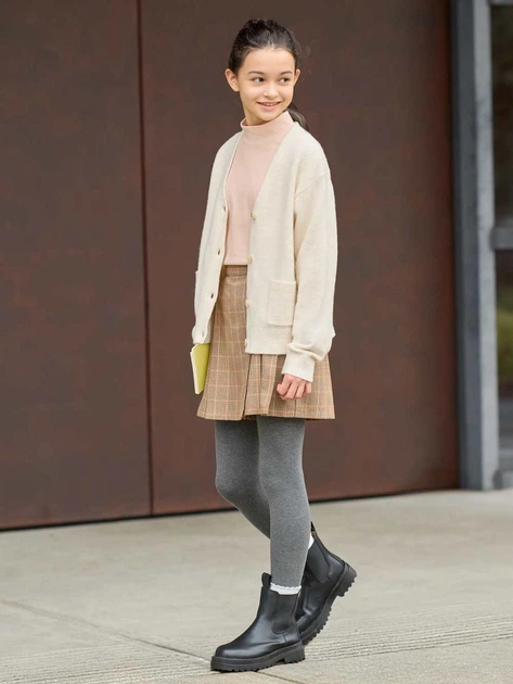 Подростковый кардиган на пуговицах для девочки Uniqlo 564897353 140 см Молочный (1159826910) 