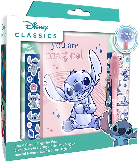 Набір Kids Euroswan Disney Stitch щоденник з чарівною ручкою (8435507877336) - зображення 3