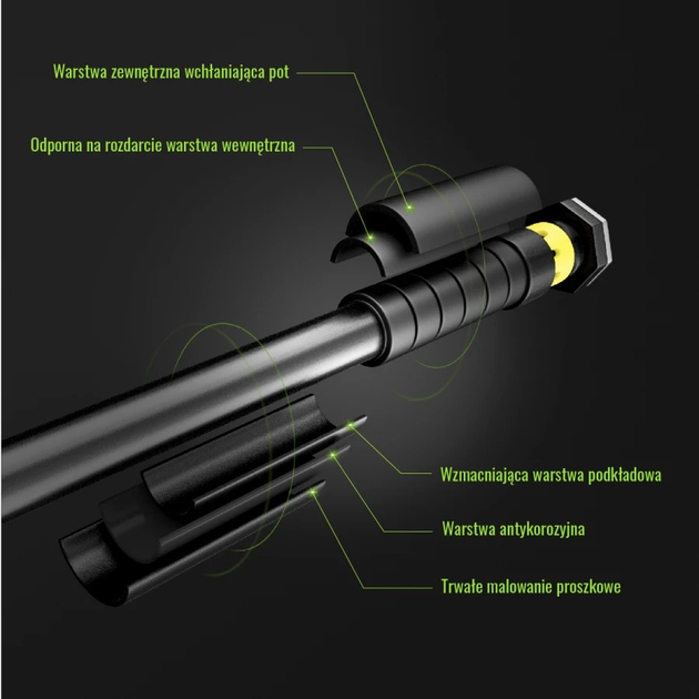 Drążek rozporowy HMS 90 - 130 cm DD201 (5907695592665) - obraz 6