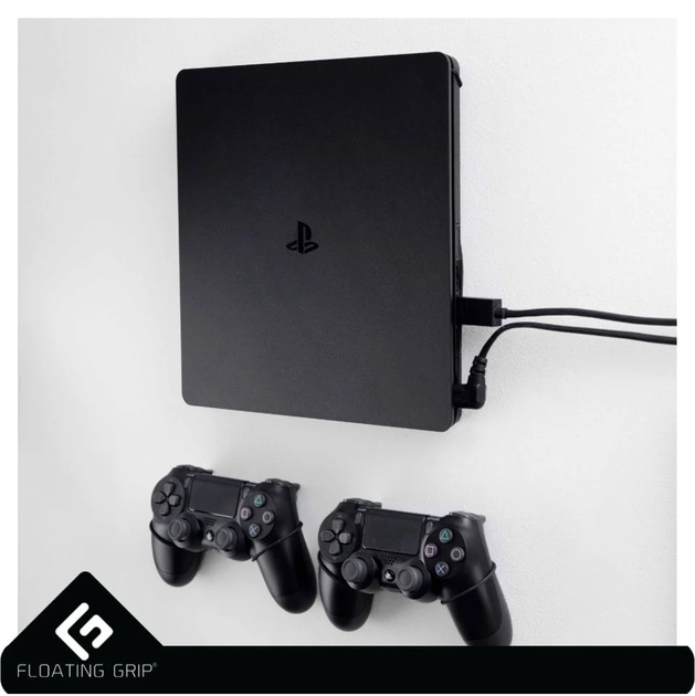 Uchwyt ścienny Floating Grip Playstation 4 Slim and Controller Black (5713474100118) - obraz 3