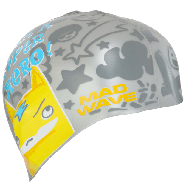 Шапочка для плавання дитяча YAR-SPORT Junior SUPER HERO M057003 (силікон, срібний) - изображение 4