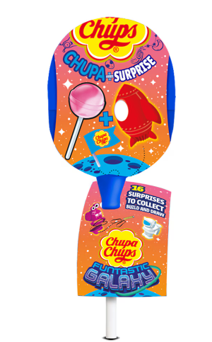 Льодяник Chupa Chups Funtastic Galaxy (Chupa + Surprise) 12 г - Фото 1 Льодяник Chupa Chups Funtastic Galaxy (Chupa + Surprise) 12 г - зображення 1