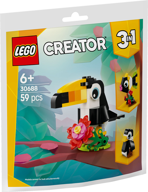 Конструктор LEGO Creator Тропічний тукан 59 деталей (30688) - зображення 5