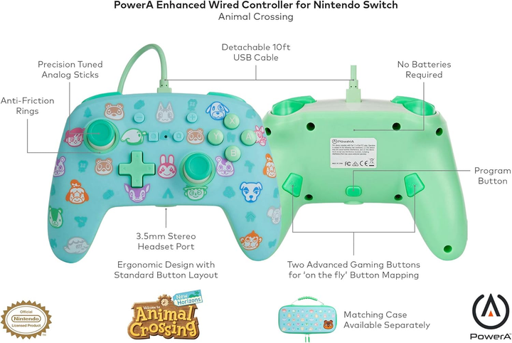 Kontroler PowerA Nintendo Switch Animal Crossing (0617885024528) - obraz 3