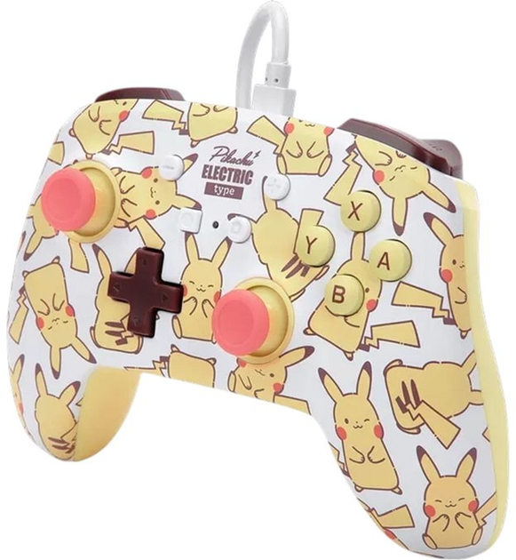 Kontroler PowerA Enhanced Nintendo Switch Pikachu Blush (0617885028625) - obraz 3
