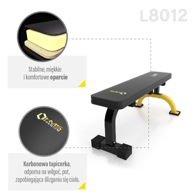 Лавка для вправ HMS PREMIUM L8012 (5907695596540) - зображення 8
