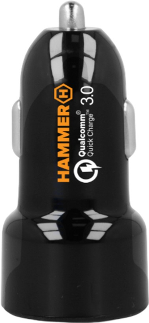 Ładowarka samochodowa Hammer Car Charger 30W Type-A PD QC3.0 Black (AKC001013) - obraz 2