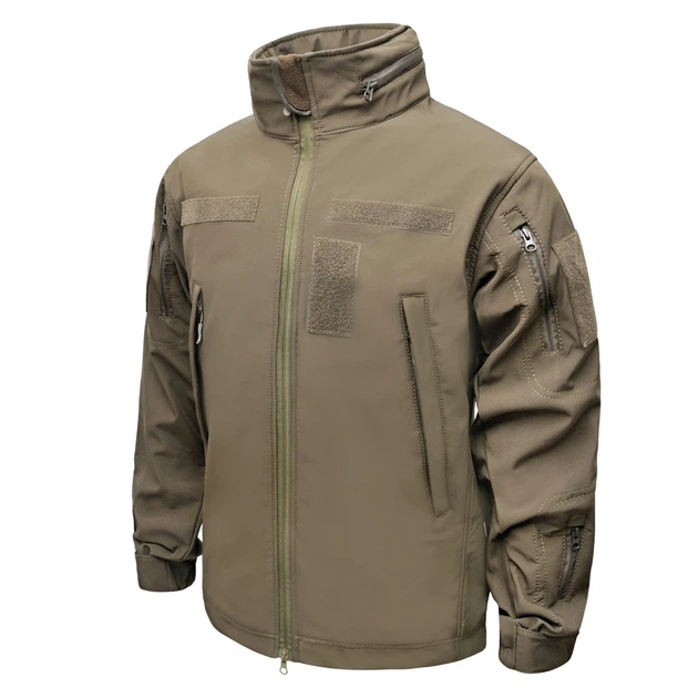 Демісезонна тактична куртка WinTac Soft Shell Stalker Olive M олива - изображение 2