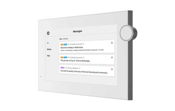 IP-відеодомофон BAS-IP AZ-07L 7'' IPS SIP PoE Android, White - Фото 2 IP-відеодомофон BAS-IP AZ-07L 7'' IPS SIP PoE Android, White - зображення 2