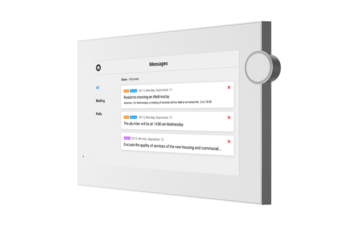 IP-видеодомофон BAS-IP AZ-07LF 7'' IPS Wi-Fi SIP PoE Android, White - изображение 2