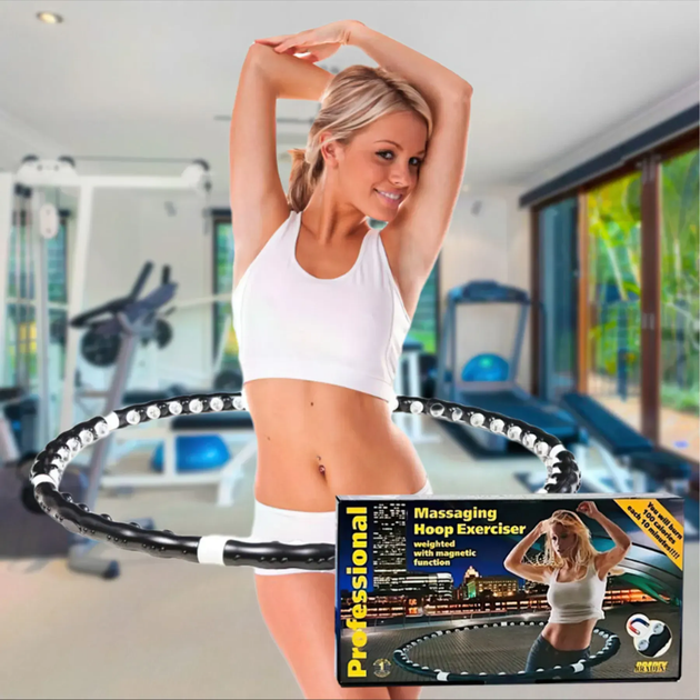 Обруч масажний хулахуп з магнітами, Massaging Hoop Exerciser (L) - Фото 3 Обруч масажний хулахуп з магнітами, Massaging Hoop Exerciser (L) - зображення 3